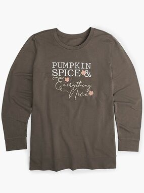 𝐋𝐀𝐍𝐄 𝐁𝐑𝐘𝐀𝐍𝐓 | LONG SLEEVE “PUMPKIN SPICE & EVERYTHING NICE” TOP